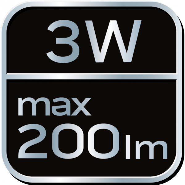 Latarka aluminiowa 200 lum, zoom, IPX7, 3xAAA