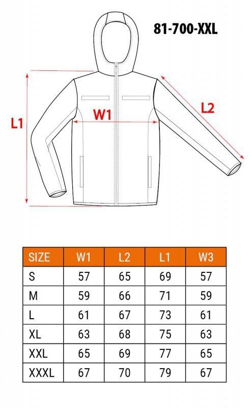 Kurtka robocza ostrzegawcza softshell z kapturem, żółta, rozmiar XXL