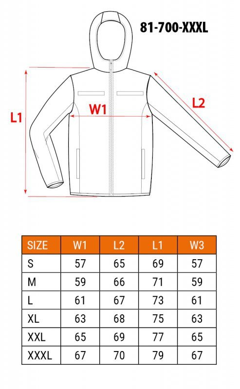 Kurtka robocza ostrzegawcza softshell z kapturem, żółta, rozmiar XXXL