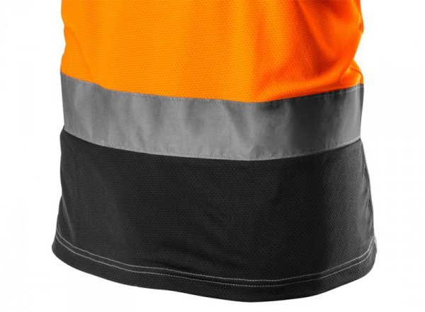 T-shirt ostrzegawczy, ciemny dół, pomarańczowy, rozmiar S