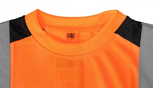 T-shirt ostrzegawczy, ciemny dół, pomarańczowy, rozmiar L