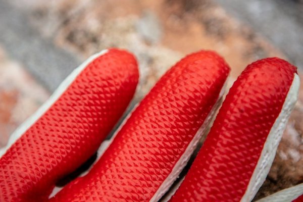 Rękawice robocze, 65% bawełna + 35% poliester powleczone gumą, 10&quot;