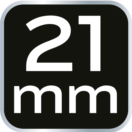 Klucz płasko-oczkowy z grzechotką, 21 mm