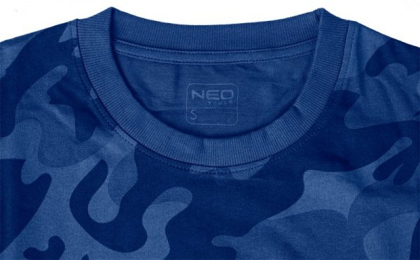 T-shirt roboczy Camo Navy, rozmiar XL