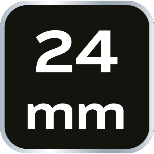 Klucz płasko-oczkowy z grzechotką i przełącznikiem 24 mm