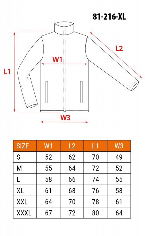 Bluza robocza PREMIUM, 62% bawełna, 35% poliester, 3% elastan, rozmiar XL