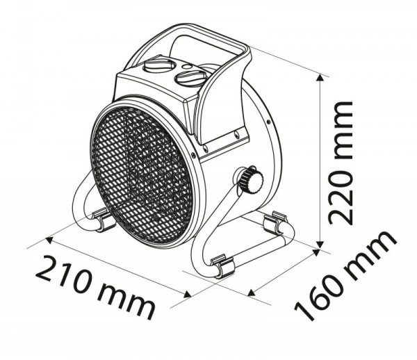 Nagrzewnica elektryczna ceramiczna PTC 2kW