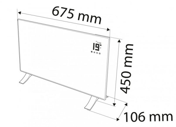 Grzejnik konwektorowy elektryczny 1500W, IP24