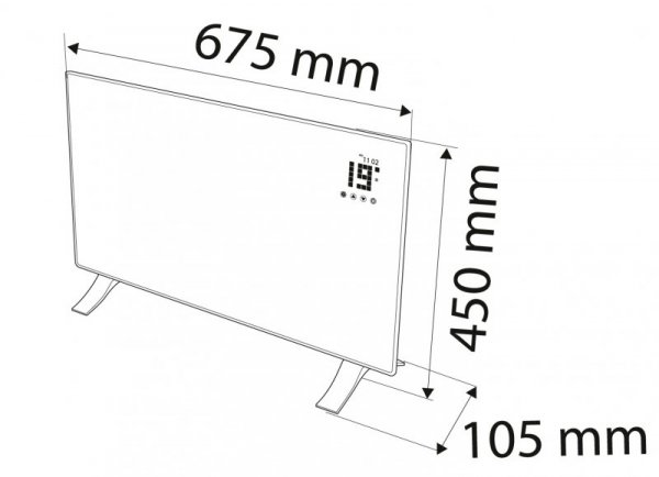 Grzejnik konwektorowy elektryczny 1500W, IP24, WIFI