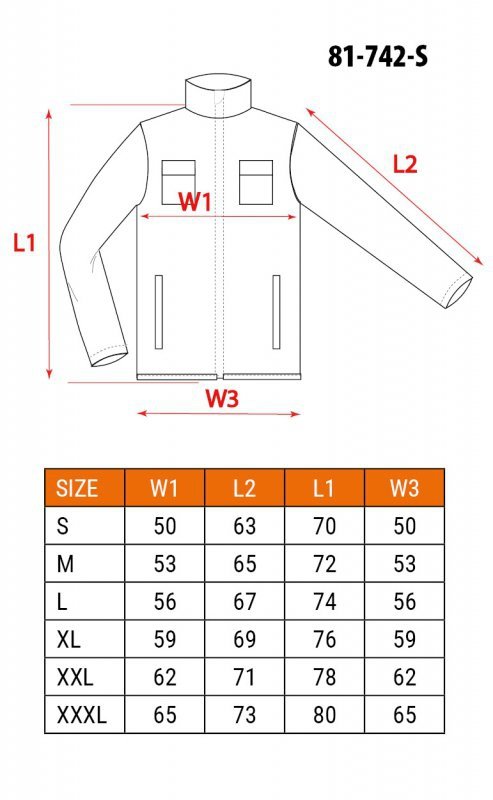 Bluza ostrzegawcza 40% poliester, 60% bawełna, 260 gsm, rozmiar S