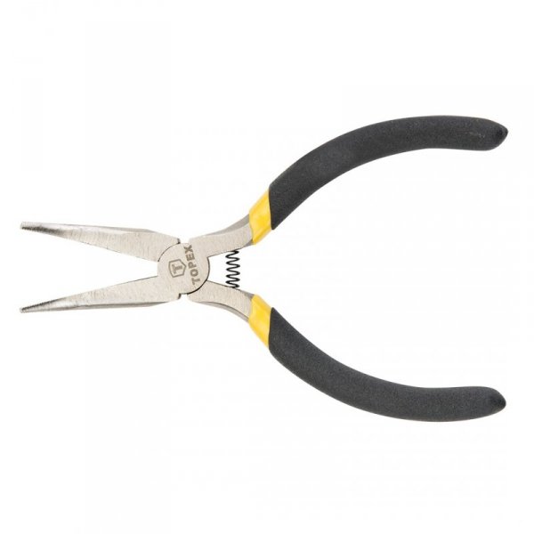 Szczypce precyzyjne wydłużone wygięte 130 mm