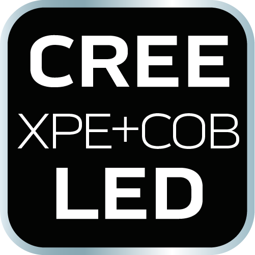 Latarka akumulatorowa USB  300 lm 2 w 1 CREE XPE + COB LED