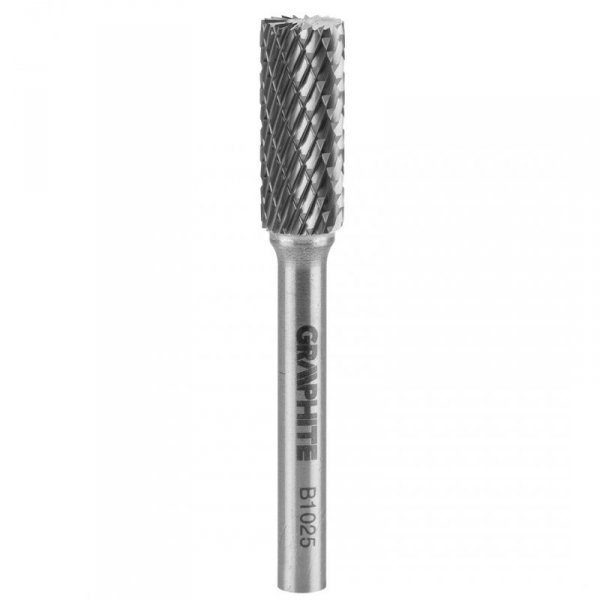 Frez do metalu HM, typ B (walcowy z ostrzami na górze), 10 x 25 mm, trzpień 6 x 45 mm