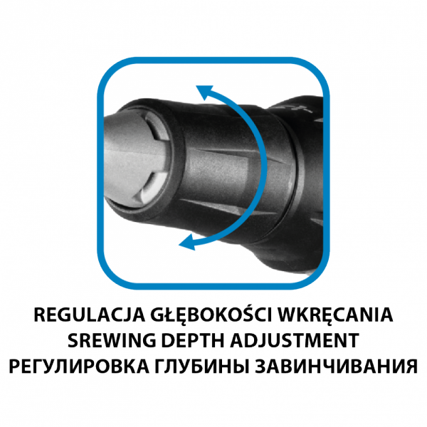Wkrętarka akumulatorowa bezszczotkowa do płyt g/k Energy+ 18V Li-lon, 0-4400 min-1, uchwyt 1/4&quot;,