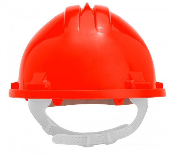 Kask ochronny atestowany, czerwony