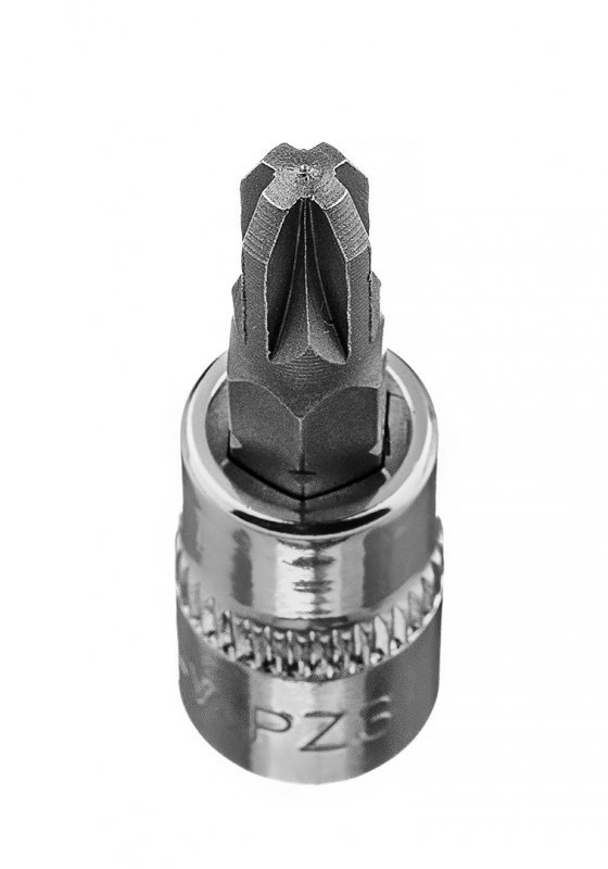 Końcówka wkrętakowa PZ3 na nasadce 1/4&quot;, krótka, 37 mm