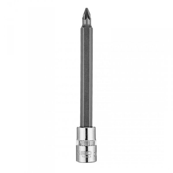 Końcówka wkrętakowa PZ1 na nasadce 1/4&quot;, długa, 87 mm