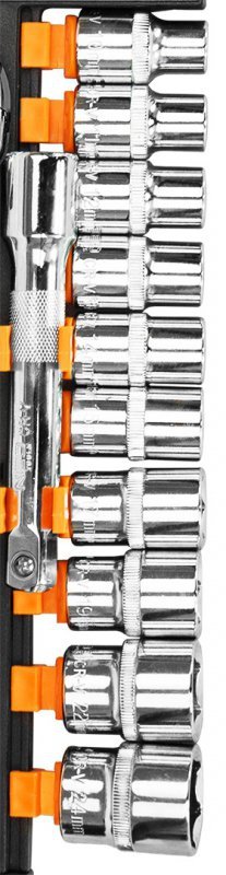 Klucze nasadowe 3/8&quot;, zestaw 12 szt.