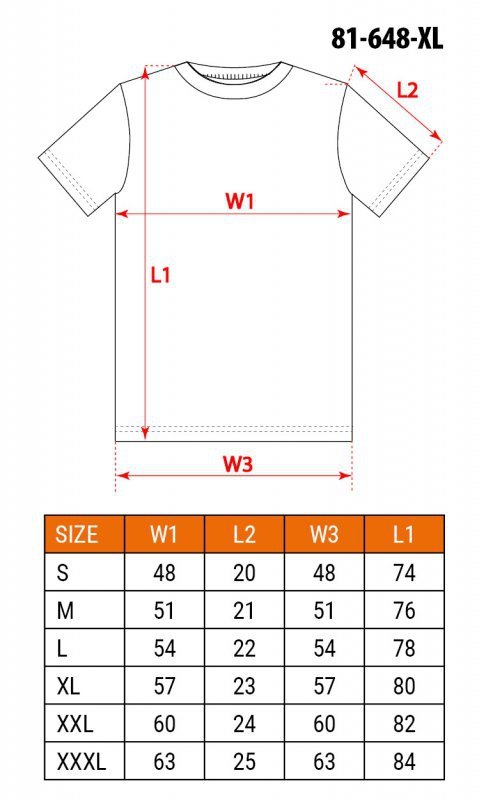 T-shirt czerwony, rozmiar XL