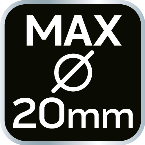 Sekator kowadełkowy 210 mm, zakres do 20 mm, materiał: PP, uchwyt pokryty gumą TPR