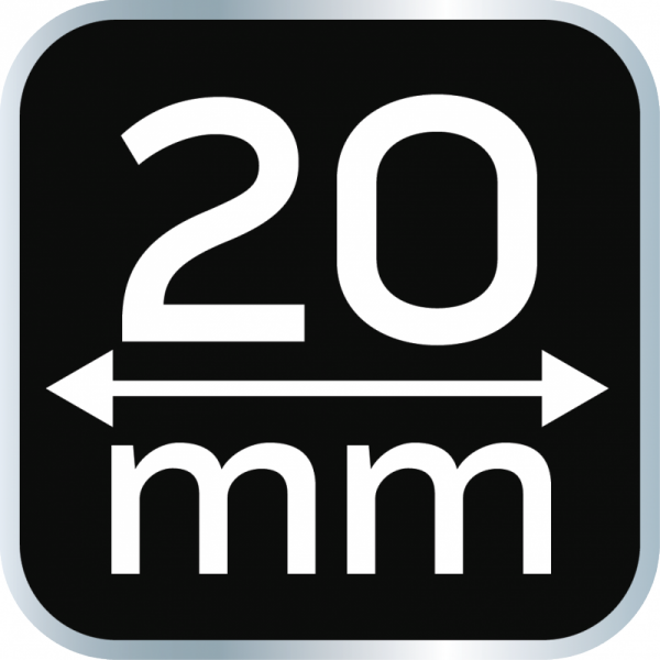 Dłuto 20 mm, CRV, uchwyt dwukomponentowy