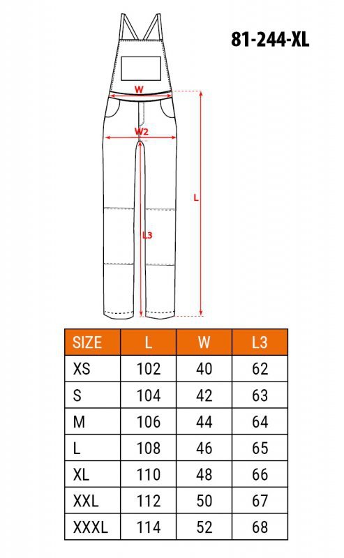 Ogrodniczki robocze Navy, rozmiar XL