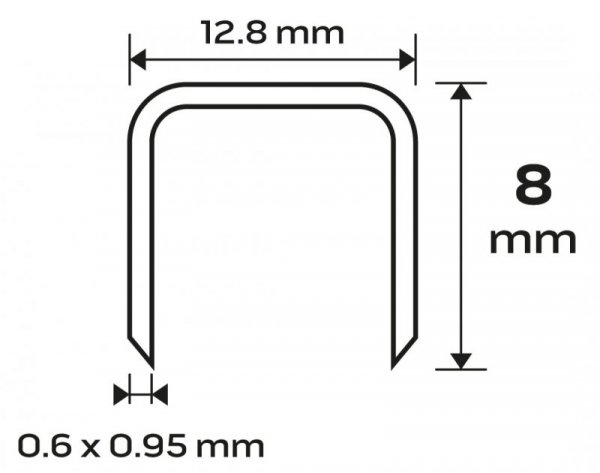 Zszywki galwanizowane do zszywacza pneumatycznego (14-572), GA21, Typ 80 (380), długość 8 mm, 4000 s