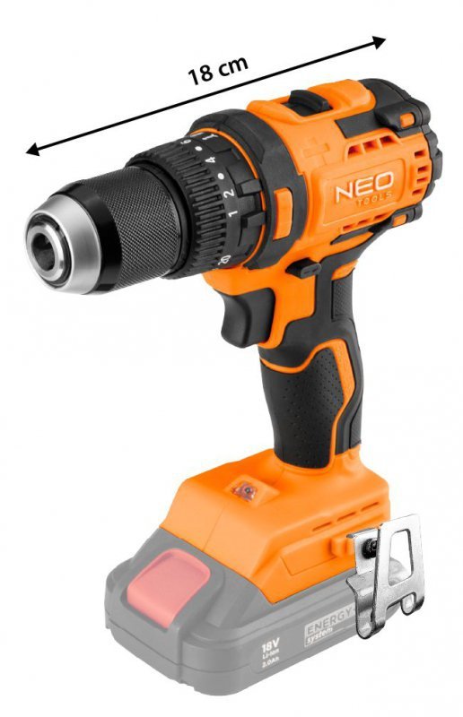 Wiertarko-wkrętarka udarowa bezszczotkowa 18V, uchwyt 13mm, compact, Energy+, bez akumulatora