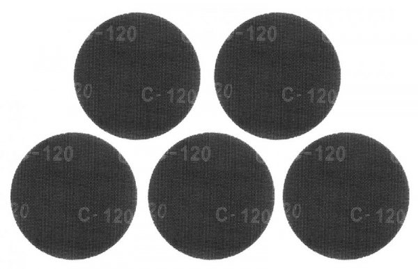 Siatka ścierna do gipsu na rzep 180 mm, K120, 5szt do szlifierki 59G263