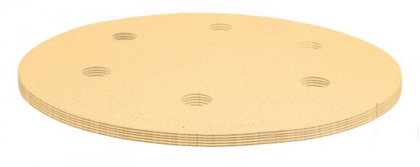 Papier ścierny na rzep 225 mm, K180, 5 szt., z 6 otworami do szlifierki 59G264, 59G265