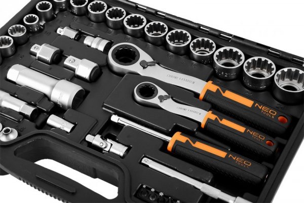 Zestaw nasadek przelotowych 1/4&quot; + 3/8&quot;, 46 szt.