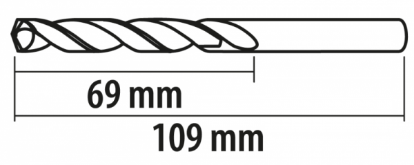 Wiertła do metalu Baildon BASIC DIN 338 RN NWKa 6,8 mm, HSS (S), 109-69 mm, wielokrotność 10