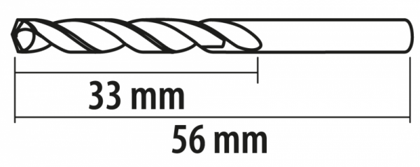 Wiertła do metalu Baildon BASIC DIN 340 RN NWKb 1 mm, HSS (S), 56-33 mm, wielokrotność 10