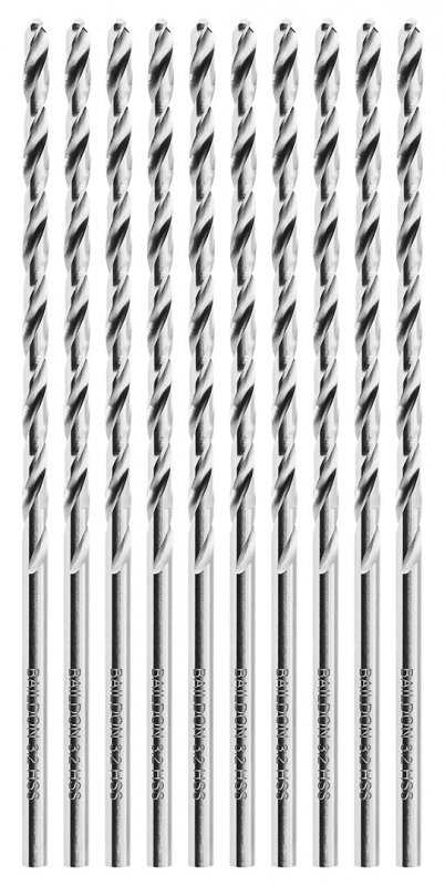 Wiertła do metalu Baildon BASIC DIN 340 RN NWKb 3,2 mm, HSS (S), 106-69 mm, wielokrotność 10