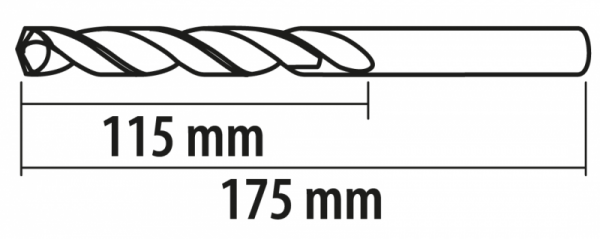 Wiertła do metalu Baildon BASIC DIN 340 RN NWKb 9 mm, HSS (S), 175-115 mm, wielokrotność 5
