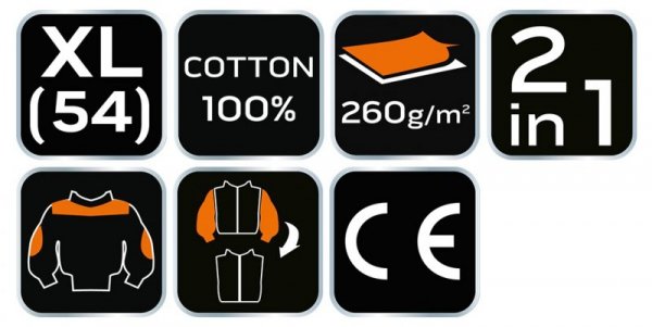 Bluza robocza 2 w 1, 100% cotton, rozmiar XL
