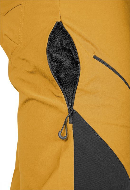 Spodnie robocze OUTDOOR, 4 way stretch, musztardowe, rozmiar M