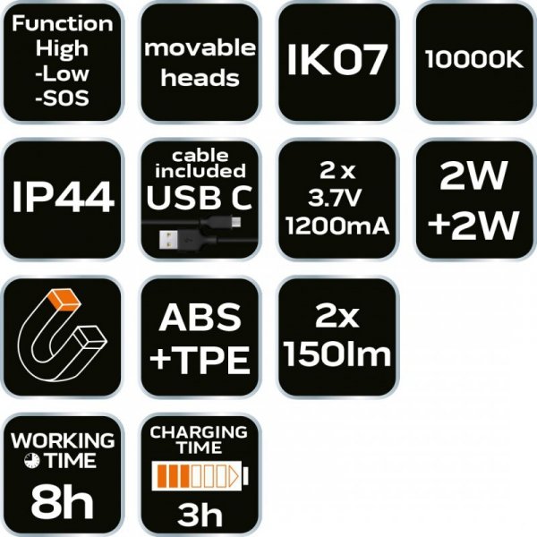 Lampa na szyje 300lm