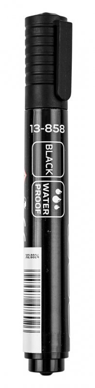 Marker budowlany, czarny, permanentny, wodoodporny, olejowy, wielokrotność 20 szt.