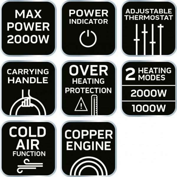 Termowentylator 2000W