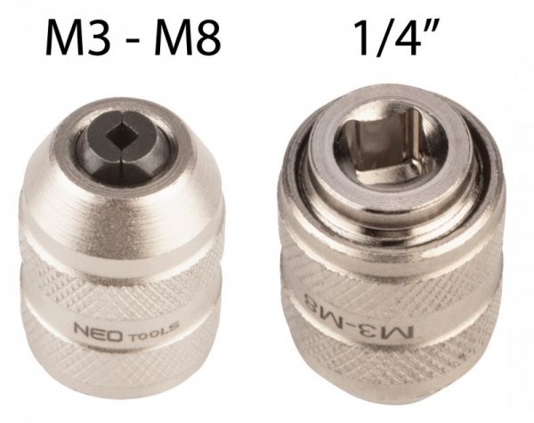 Adapter do gwintowników, 1/4&quot;DR M3-M8