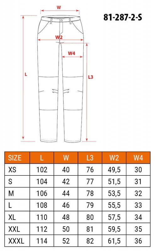 Spodnie robocze Mix&Match, Canvas, czarne, rozmiar S