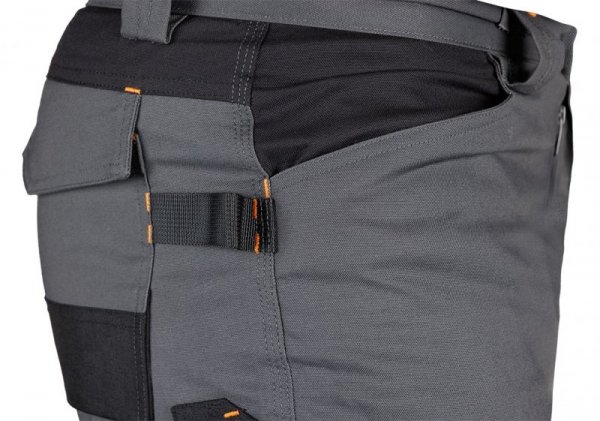 Spodnie robocze Mix&Match, Canvas, wzmocnienia z Cordury, szaro-czarne, rozmiar XXL