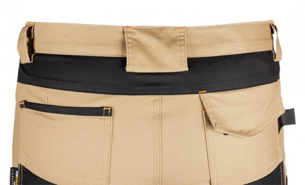 Spodnie robocze Mix&Match, Canvas, wzmocnienia z Cordury, beżowo-czarne, rozmiar XXXL