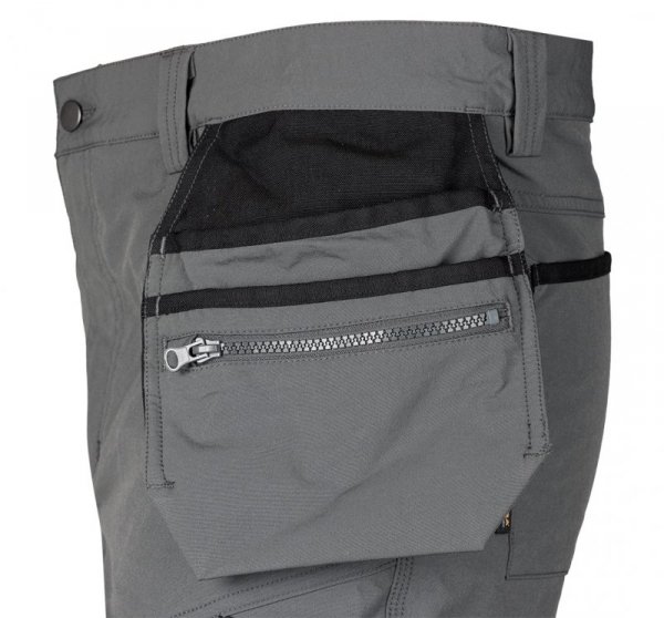 Spodnie robocze Mix&Match, 4 way stretch, z kaburami, Cordura, szaro-czarne, rozmiar XL