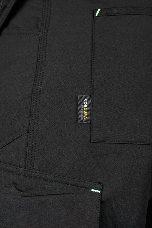 Spodnie robocze Mix&Match, 4 way stretch, z kaburami, Cordura, czarne, rozmiar XS