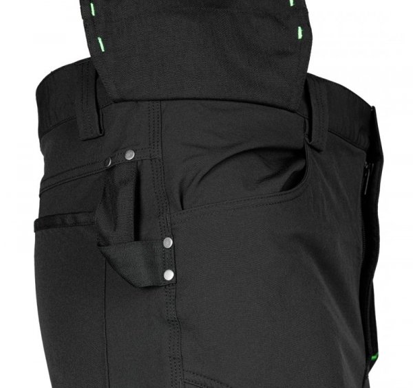 Spodnie robocze Mix&Match, 4 way stretch, z kaburami, Cordura, czarne, rozmiar M