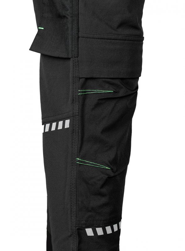 Spodnie robocze Mix&Match, 4 way stretch, z kaburami, Cordura, czarne, rozmiar L