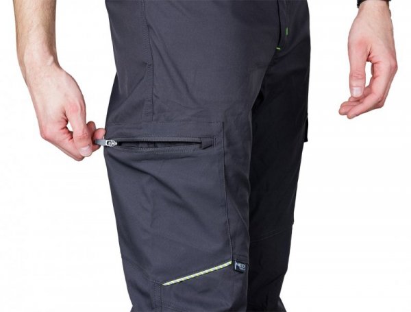 Spodnie robocze Mix&Match, stretch, szare, rozmiar L