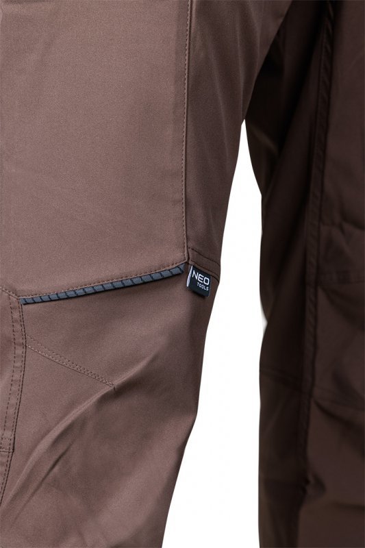Spodnie robocze Mix&Match, stretch, brązowe, rozmiar XXL